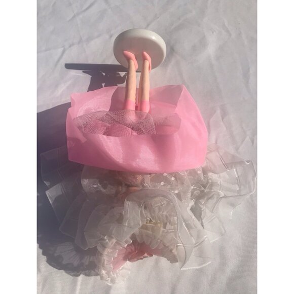 Vtg 70s MCM Bradley Big Eye Doll Southern Belle Hand Painted Nylon Face Pink 12” - Picture 7 of 16